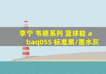 李宁 韦德系列 篮球鞋 abaq055 标准黑/墨水灰